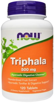 Now Foods, Triphala, 500 mg, 120 Tablets ,الصحة، السموم، تريفالا