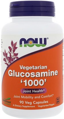 Now Foods, Vegetarian Glucosamine 1000, 90 Veg Capsules ,المكملات الغذائية، شوندروتن الجلوكوزامين