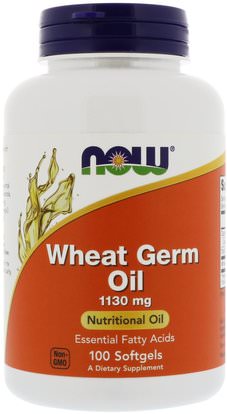 Now Foods, Wheat Germ Oil, 1130 mg, 100 Softgels ,الغذاء، منتجات القمح، زيت القمح الجرثومية
