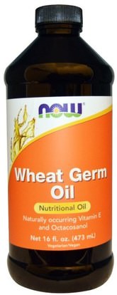 Now Foods, Wheat Germ Oil, 16 fl oz (473 ml) ,الغذاء، منتجات القمح، زيت القمح الجرثومية