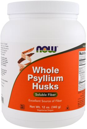 Now Foods, Whole Psyllium Husks, 12 oz (340 g) ,المكملات الغذائية، قشر سيلليوم، قشور سيلليوم كله