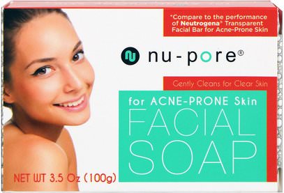 Nu-Pore, Facial Soap, for Acne-Prone Skin, 3.5 oz (100 g) ,الجمال، حب الشباب المنتجات الموضعية