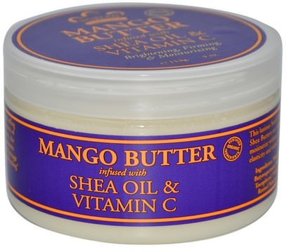 Nubian Heritage, Mango Butter Infused with Shea Oil & Vitamin C, 4 oz (114 g) ,حمام، الجمال، زبدة الشيا