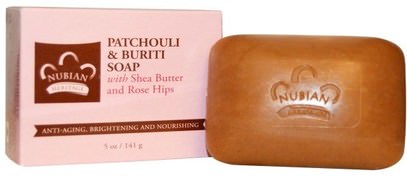 Nubian Heritage, Patchouli & Buriti Soap, 5 oz (141 g) ,حمام، الجمال، الصابون
