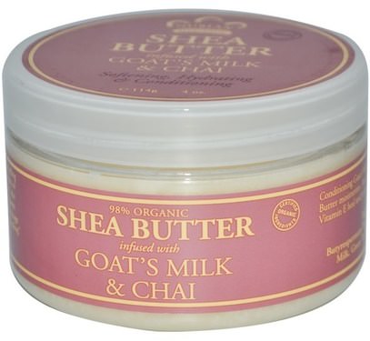 Nubian Heritage, Shea Butter, Infused with Goats Milk & Chai, 4 oz (114 g) ,حمام، الجمال، زبدة الشيا