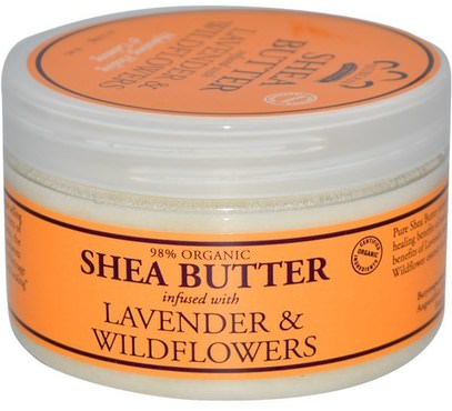Nubian Heritage, Shea Butter, Infused with Lavender & Wildflowers, 4 oz (114 g) ,حمام، الجمال، زبدة الشيا
