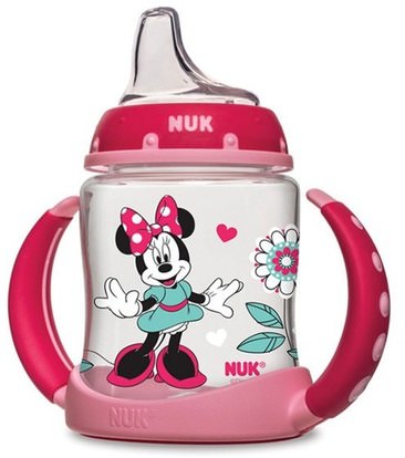 NUK, Disney Baby, Minnie Mouse Learner Cup 6 + Months, 1 cup, 5 oz (150 ml) ,صحة الأطفال، أطفال الأطعمة، تغذية الطفل، سيبي الكؤوس