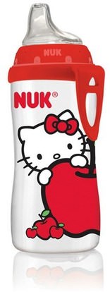 NUK, Hello Kitty Active Cup, 12 + Month, 1 Cup, 10 oz (300 ml) ,صحة الأطفال، أطفال الأطعمة، تغذية الطفل، زجاجات الطفل