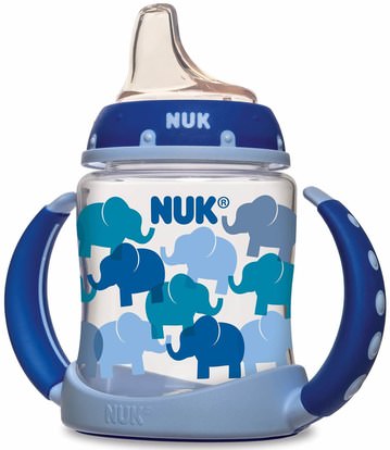 NUK, Learner Cup, 6+ Months, Elephants, 1 Cup, 5 oz (150 ml) ,صحة الأطفال، أطفال الأطعمة، تغذية الطفل، سيبي الكؤوس