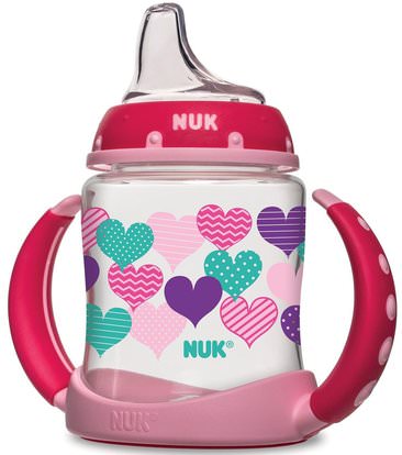 NUK, Learner Cup, 6+ Months, Hearts, 1 Cup, 5 oz (150 ml) ,صحة الأطفال، والأغذية للأطفال