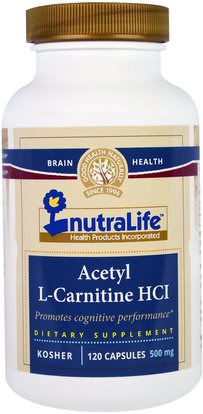 NutraLife, Acetyl L-Carnitine HCI, 500 mg, 120 Capsules ,المكملات الغذائية، والأحماض الأمينية، ل كارنيتين، أسيتيل ل كارنيتين