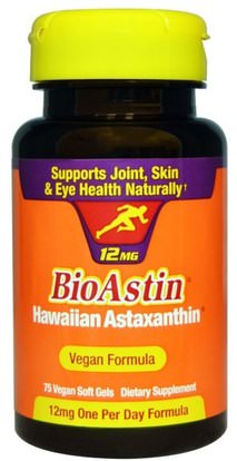 Nutrex Hawaii, BioAstin, 12 mg, 75 Vegan Soft Gels ,bioastin