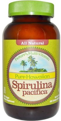 Nutrex Hawaii, Pure Hawaiian Spirulina Pacifica, Natures Multi-Vitamin, 500 mg, 400 Tablets ,المكملات الغذائية، سبيرولينا