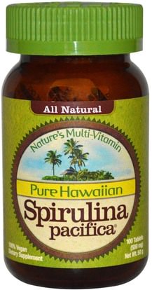 Nutrex Hawaii, Pure Hawaiian Spirulina Pacifica, Natures Multi-Vitamin, 500 mg, 100 Tablets ,المكملات الغذائية، سبيرولينا