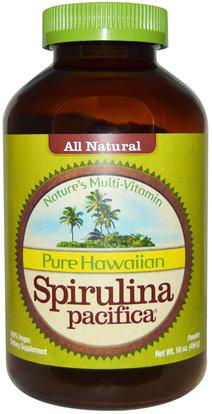 Nutrex Hawaii, Pure Hawaiian Spirulina Pacifica, Natures Multi-Vitamin, Powder, 16 oz (454 g) ,المكملات الغذائية، سبيرولينا