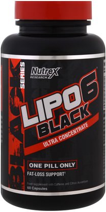 Nutrex Research Labs, Lipo 6 Black Ultra Concentrate, 60 Capsules ,وفقدان الوزن، والنظام الغذائي، والرياضة