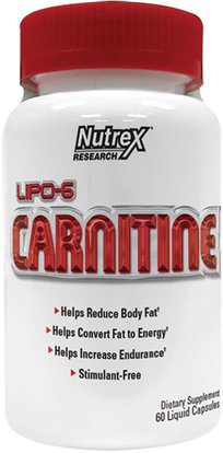 Nutrex Research Labs, Lipo-6 Carnitine, 60 Liquid Capsules ,والرياضة، تجريب