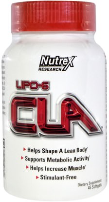 Nutrex Research Labs, Lipo-6 CLA, 45 Softgels ,وفقدان الوزن، والنظام الغذائي، كلا (مترافق حمض اللينوليك)