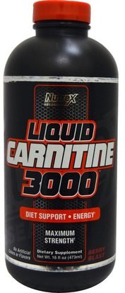 Nutrex Research Labs, Liquid Carnitine 3000, Berry Blast, 16 fl oz (473 ml) ,الصحة، الطاقة، المكملات الغذائية، ل كارنيتين السائل