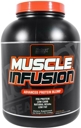 Nutrex Research Labs, Muscle Infusion, Advanced Protein Blend, Chocolate, 5 lbs (2268 g) ,والملاحق، والبروتين، والرياضة، والعضلات