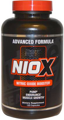 Nutrex Research Labs, Niox, Nitric Oxide Booster, 120 Capsules ,والرياضة، وأكسيد النيتريك، والعضلات