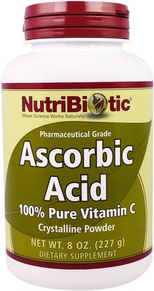 NutriBiotic, Ascorbic Acid, 100% Pure Vitamin C Crystalline Powder, 8 oz (227 g) ,Herb-sa