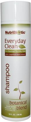 NutriBiotic, Everyday Clean, Shampoo, Botanical Blend, 10 fl oz (296 ml) ,حمام، الجمال، الشامبو، الشعر، فروة الرأس، مكيف
