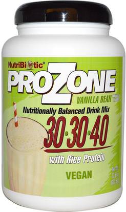 NutriBiotic, Prozone, Nutritionally Balanced Drink Mix, Vanilla Bean, 22.5 oz (637.5 g) ,المكملات الغذائية، البروتين، مسحوق بروتين الأرز