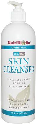 NutriBiotic, Skin Cleanser, Non-Soap, Original, 16 fl oz (473 ml) ,حمام، الجمال، هلام الاستحمام