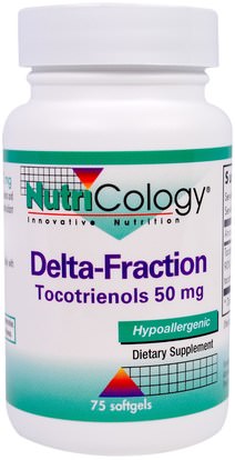 Nutricology, Delta-Fraction, Tocotrienols, 50 mg, 75 Softgels ,الفيتامينات، فيتامين e، فيتامين e توكوترينولز