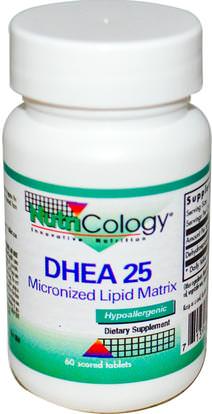 Nutricology, DHEA 25, Micronized Lipid Matrix, 60 Scored Tablets ,المكملات الغذائية، ديا