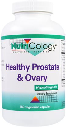 Nutricology, Healthy Prostate & Ovary, 180 Veggie Caps ,الصحة، الرجال، بروستاتا، نساء