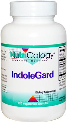 Nutricology, IndoleGard, 120 Veggie Caps ,والمكملات الغذائية، ومضادات الأكسدة، إندول 3 كاربينول، ديندولميثان (خافت)