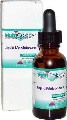 Nutricology, Liquid Molybdenum, 1 fl oz (30 ml) ,المكملات الغذائية، مضادات الأكسدة، السيلينيوم، الموليبدينوم