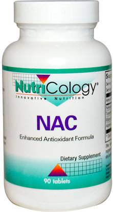 Nutricology, NAC, 90 Tablets ,المكملات الغذائية، والأحماض الأمينية، ناك (ن أستيل السيستين)