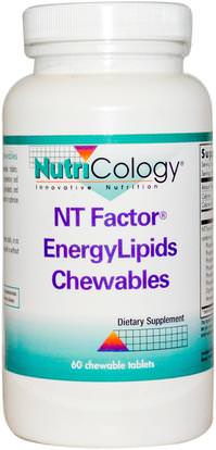 Nutricology, NT Factor EnergyLipids Chewables, 60 Chewable Tablets ,والصحة، والطاقة