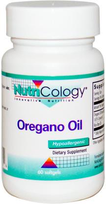 Nutricology, Oregano Oil, 60 Softgels (Discontinued Item) ,المكملات الغذائية، زيت أوريغانو