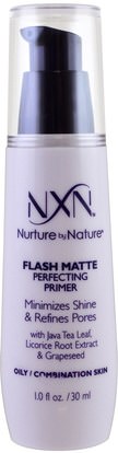 NXN, Nurture by Nature, Flash Matte Perfecting Primer, Oily / Combination Skin, 1 fl oz (30 ml) ,حمام، الجمال، ماكياج