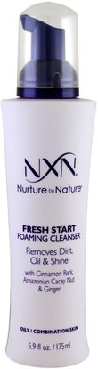 NXN, Nurture by Nature, Fresh Start Foaming Cleanser, Oily / Combination Skin, 5.9 fl oz (175 ml) ,الجمال، العناية بالوجه، منظفات الوجه