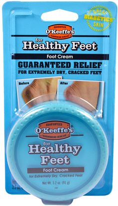 OKeeffes, For Healthy Feet, Foot Cream, 3.2 oz (91 g) ,حمام، الجمال، الكريمات، أسفل
