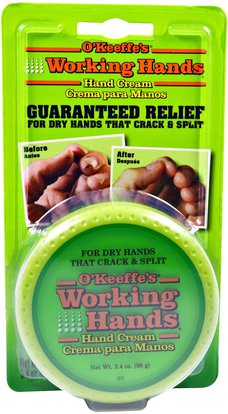 OKeeffes, Working Hands, Hand Cream, 3.4 oz (96 g) ,حمام، الجمال، كريمات اليد