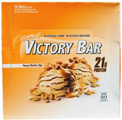 Oh Yeah!, Victory Bar, Peanut Butter Chip, 12 Bars, 2.29 oz (65 g) Each ,والرياضة، والبروتين أشرطة