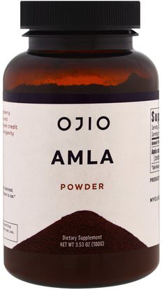 Ojio, Amla Powder, 3.53 oz (100 g) ,الأعشاب، أيورفيدا الأعشاب الايورفيدا، أملا (الهندي التوت أمالاكي أملاكي)