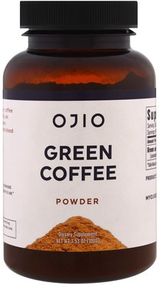 Ojio, Green Coffee Powder, 3.53 oz (100 g) ,والمكملات الغذائية، ومضادات الأكسدة، واستخراج حبوب البن الخضراء