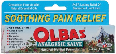 Olbas Therapeutic, Analgesic Salve, Natural Herbal Formula, 1 oz (28 g) ,الأعشاب، العشبية، رصف
