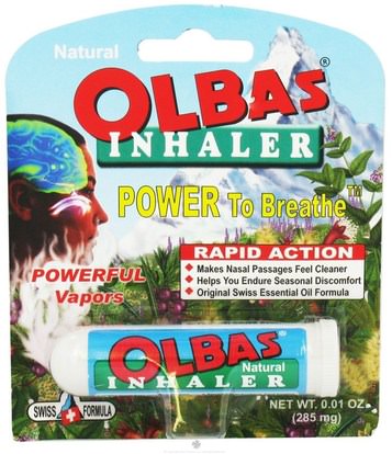 Olbas Therapeutic, Inhaler, 0.01 oz (285 mg) ,حمام، الجمال، الروائح الزيوت الأساسية، الصحة، الرئة و القصبي