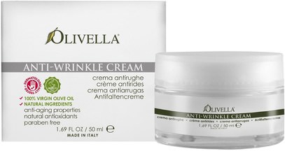 Olivella, Anti-Wrinkle Cream, 1.69 fl oz (50 ml) ,الجمال، العناية بالوجه، الكريمات المستحضرات، الأمصال، كريمات التجاعيد، نوع البشرة مكافحة الشيخوخة الجلد