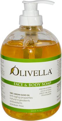 Olivella, Face and Body Soap, 16.9 fl oz (500 ml) ,حمام، الجمال، الصابون، هلام الاستحمام
