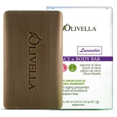 Olivella, Face & Body Bar, Lavender, 5.29 oz (150 g) ,حمام، الجمال، الصابون
