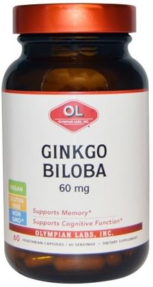 Olympian Labs Inc., Ginkgo Biloba, 60 mg, 60 Veggie Caps ,الأعشاب، الجنكة، بيلوبا
